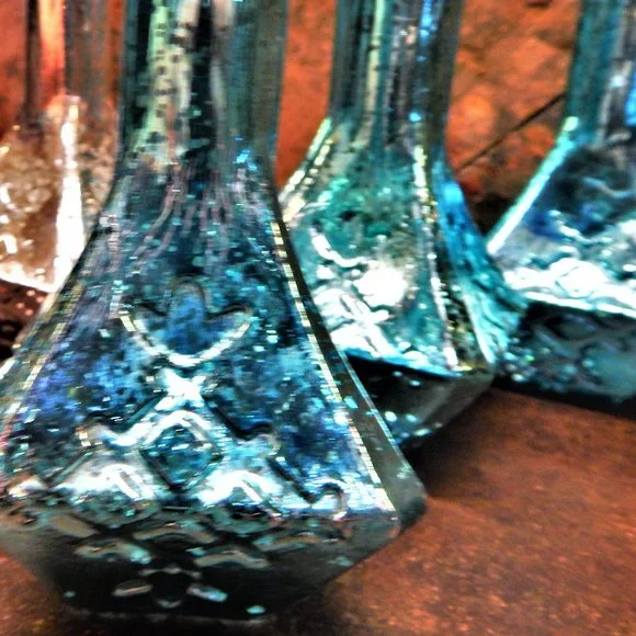 Blue Mercury Painted Decorative Bottles/Stoppers Choice 1 for $16 *** 2 for 20 - Picture 2 of 14